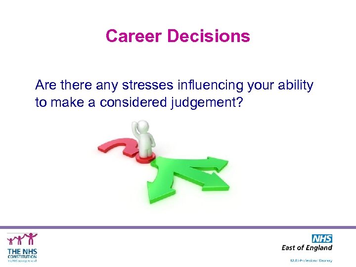 Career Decisions Are there any stresses influencing your ability to make a considered judgement?