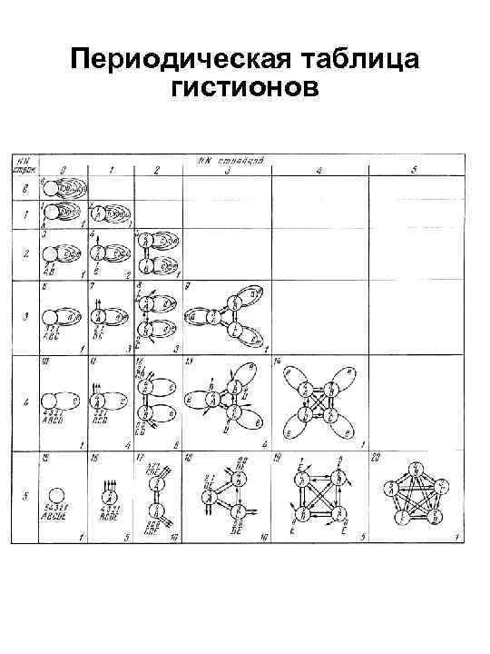 Периодическая таблица гистионов 