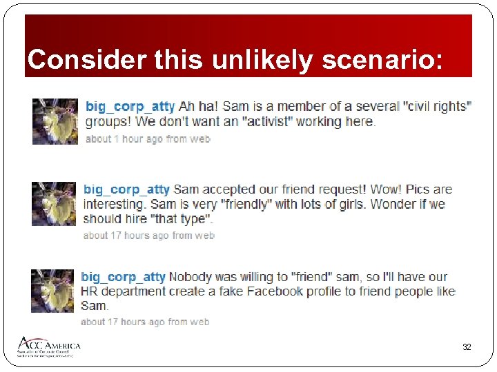 Consider this unlikely scenario: 32 