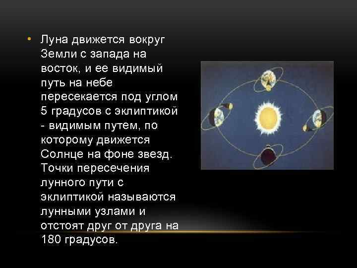 Луна движется вокруг земли