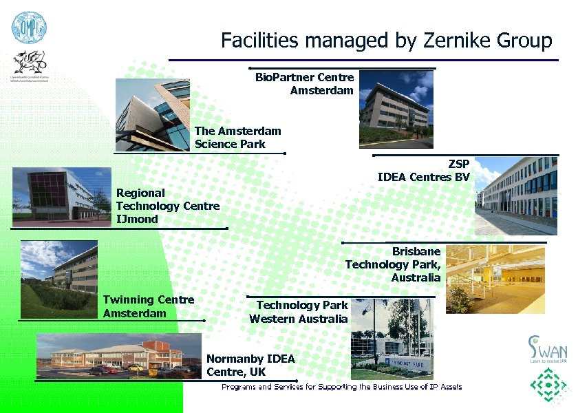 Facilities managed by Zernike Group Bio. Partner Centre Amsterdam The Amsterdam Science Park ZSP
