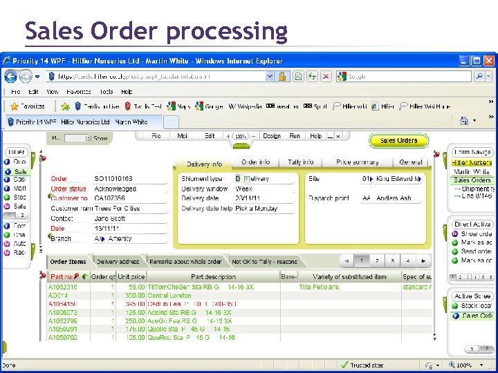 Sales Order processing Page 29 © 2011 