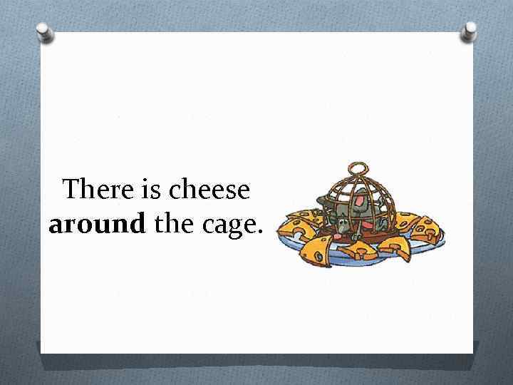 There is cheese around the cage. 