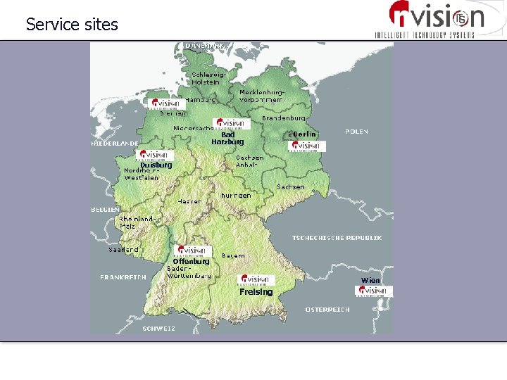 Service sites Bad Harzburg Duisburg Offenburg Wien Freising 