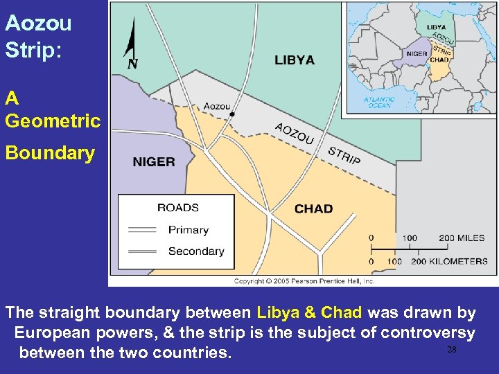 Aozou Strip: A Geometric Boundary The straight boundary between Libya & Chad was drawn