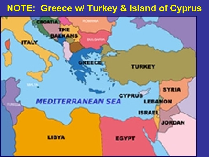 NOTE: Greece w/ Turkey & Island of Cyprus 30 