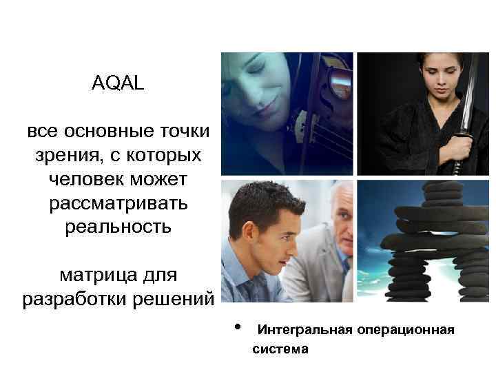 AQAL все основные точки зрения, с которых человек может рассматривать реальность матрица для разработки