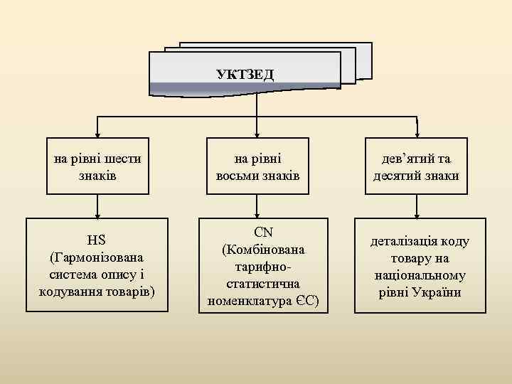 УКТЗЕД на рівні шести знаків HS (Гармонізована система опису і кодування товарів) на рівні