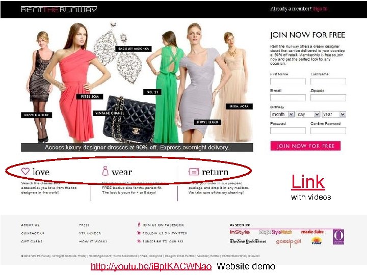 Link with videos © Minder Chen, 2015 Rent the Runway - 25 http: //youtu.