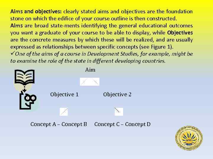 Aims and objectives: clearly stated aims and objectives are the foundation stone on which