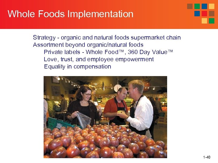 Whole Foods Implementation Strategy - organic and natural foods supermarket chain Assortment beyond organic/natural