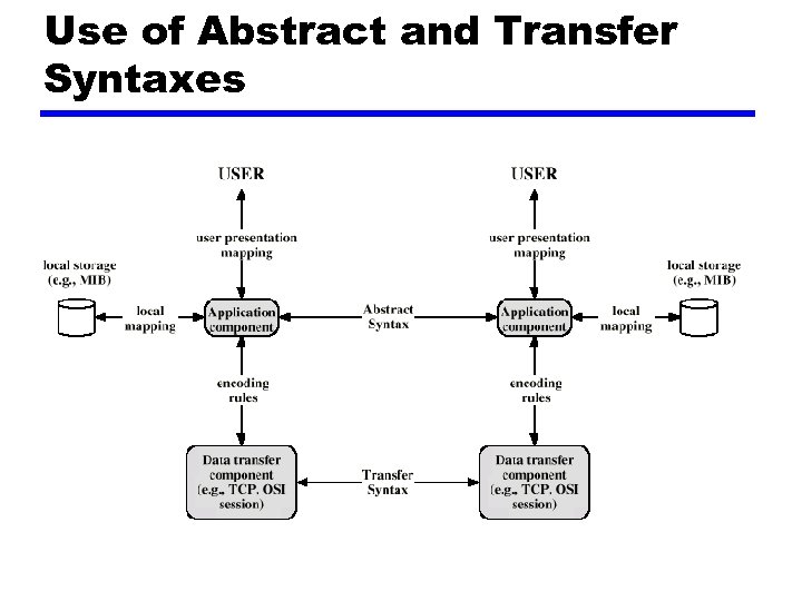 Use of Abstract and Transfer Syntaxes 