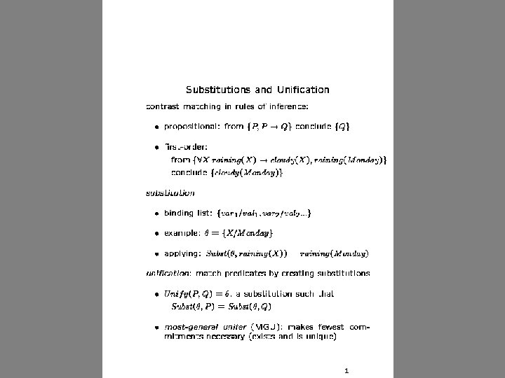 Ch. Eick: FOPL, Resolution and PROLOG 