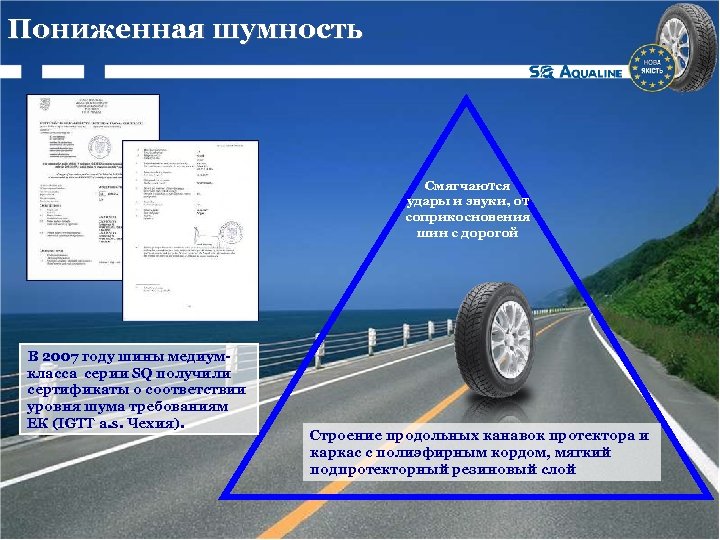 Пониженная шумность Смягчаются удары и звуки, от соприкосновения шин с дорогой В 2007 году