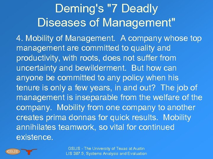 Deming's 