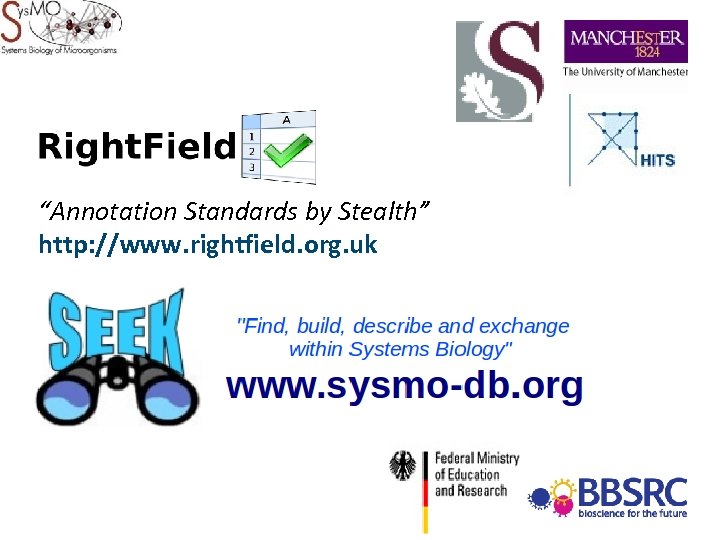 “Annotation Standards by Stealth” http: //www. rightfield. org. uk 