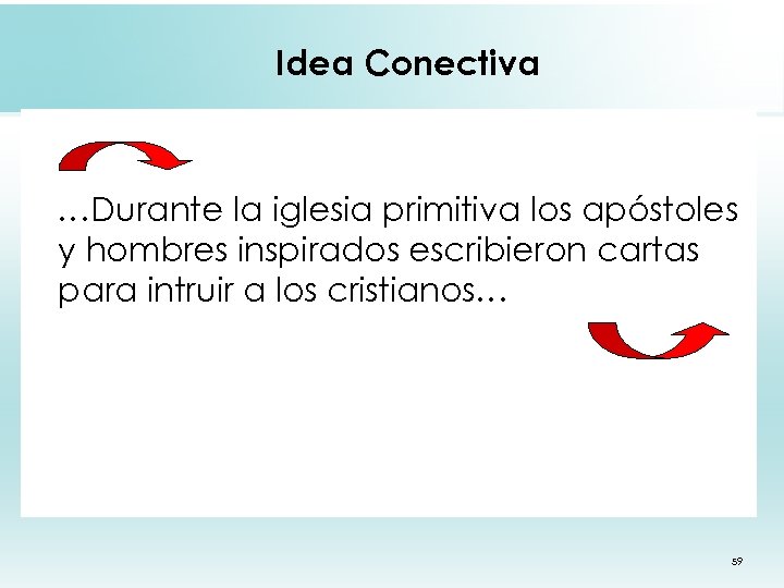 Idea Conectiva …Durante la iglesia primitiva los apóstoles y hombres inspirados escribieron cartas para