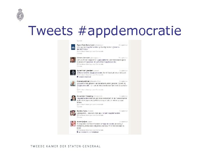 Tweets #appdemocratie 