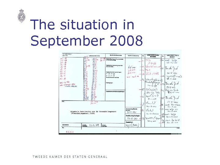 The situation in September 2008 