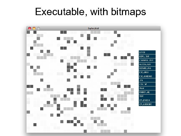 Executable, with bitmaps 