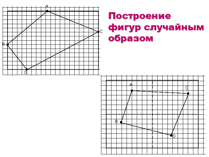 A C B Построение фигур случайным образом D A C B D 