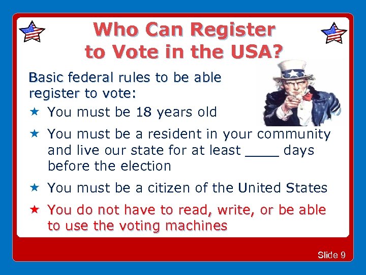 Who Can Register to Vote in the USA? Basic federal rules to be able