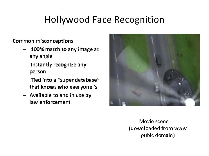 Hollywood Face Recognition Common misconceptions – 100% match to any image at any angle