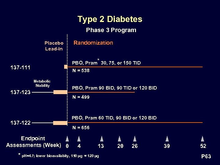Type 2 Diabetes Phase 3 Program Placebo Lead-In Randomization PBO, Pram* 30, 75, or