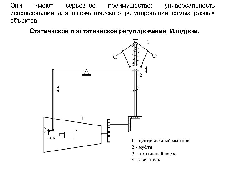 Они имеют серьезное преимущество: универсальность использования для автоматического регулирования самых разных объектов. Статическое и