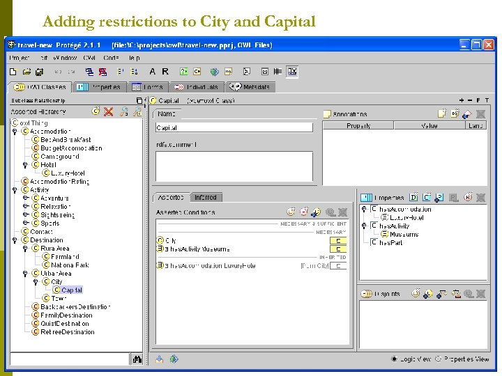 Adding restrictions to City and Capital 