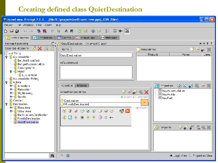 Creating defined class Quiet. Destination 