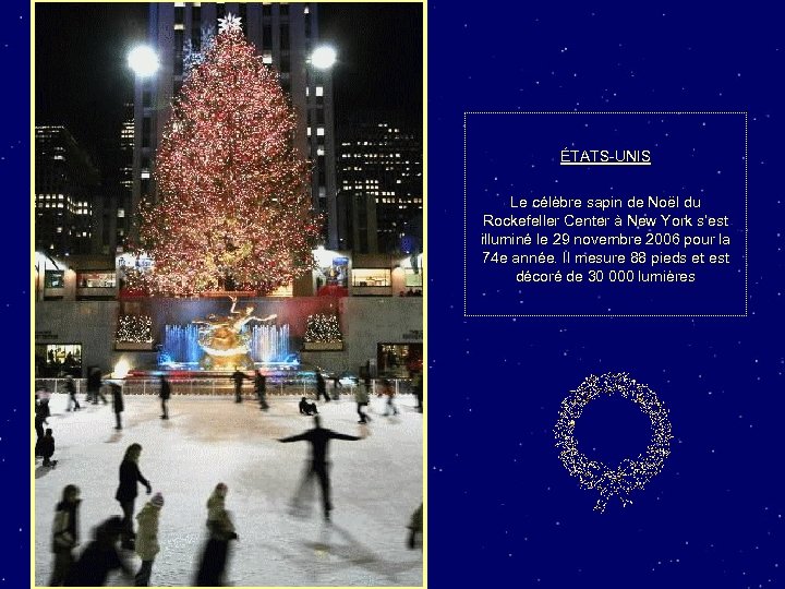 ÉTATS-UNIS Le célèbre sapin de Noël du Rockefeller Center à New York s’est illuminé