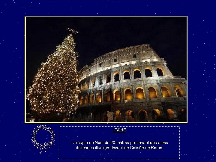 ITALIE Un sapin de Noël de 20 mètres provenant des alpes italiennes illuminé devant