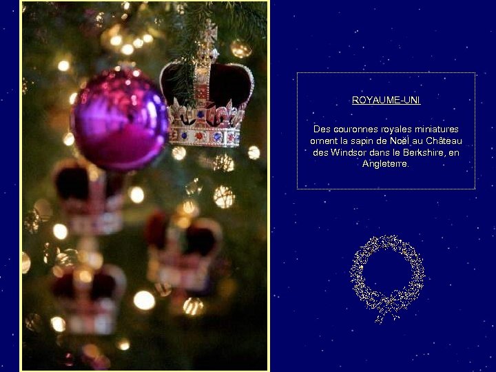 ROYAUME-UNI Des couronnes royales miniatures ornent la sapin de Noël au Château des Windsor