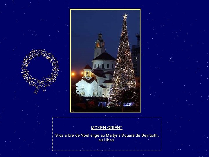 MOYEN ORIENT Gros arbre de Noël érigé au Martyr's Square de Beyrouth, au Liban.