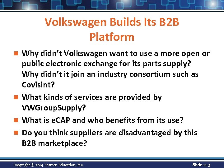 Volkswagen Builds Its B 2 B Platform Why didn’t Volkswagen want to use a