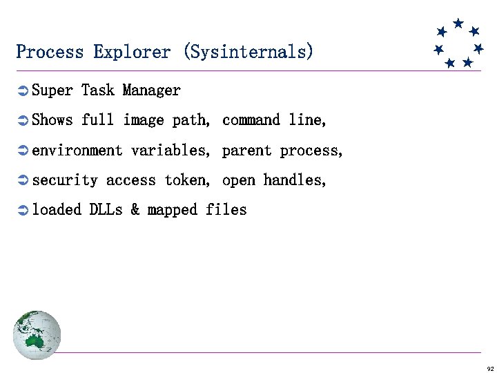 Process Explorer (Sysinternals) Ü Super Task Manager Ü Shows full image path, command line,