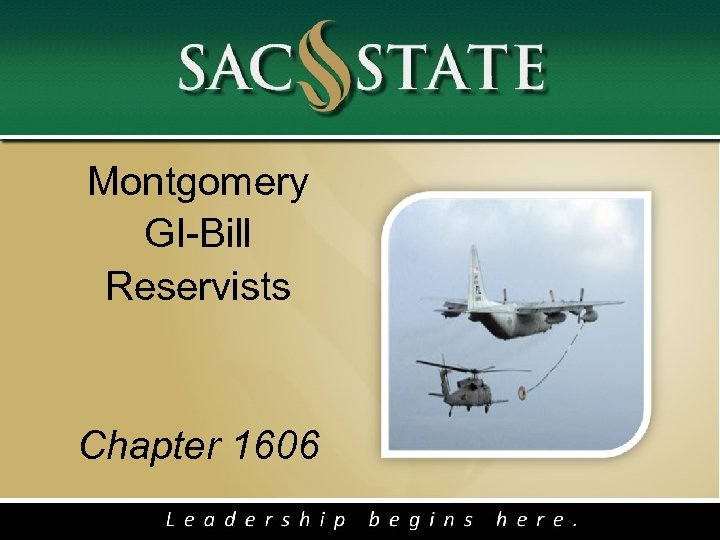 Montgomery GI-Bill Reservists Chapter 1606 