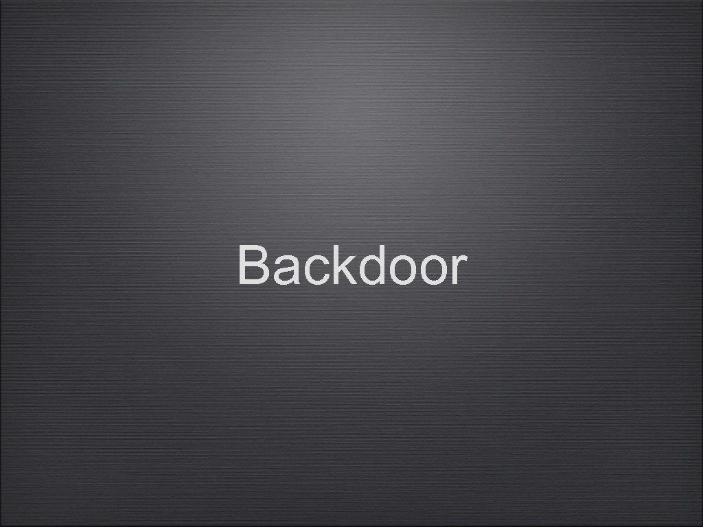 Backdoor 