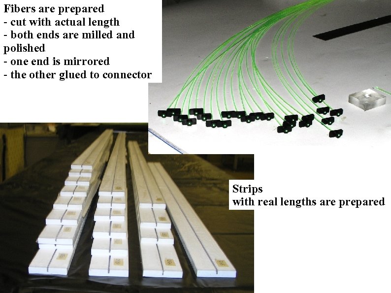 Fibers are prepared - cut with actual length - both ends are milled and