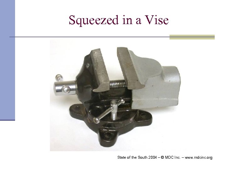 Squeezed in a Vise State of the South 2004 – © MDC Inc. –