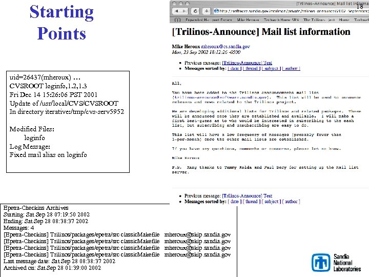 Starting Points uid=26437(mheroux) … CVSROOT loginfo, 1. 2, 1. 3 Fri Dec 14 15: