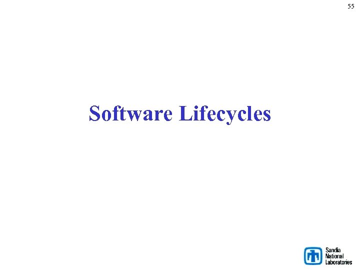 55 Software Lifecycles 