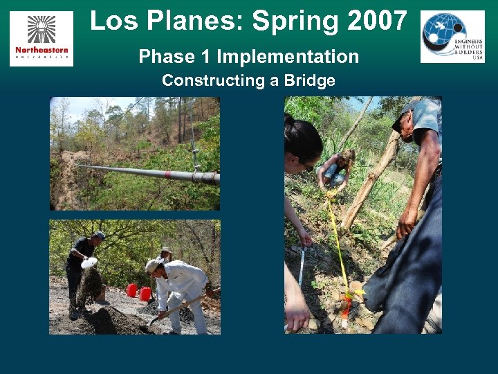 Los Planes: Spring 2007 Phase 1 Implementation Constructing a Bridge 