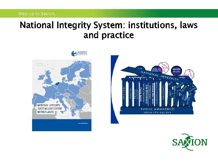 Step up to Saxion. National Integrity System: institutions, laws and practice 
