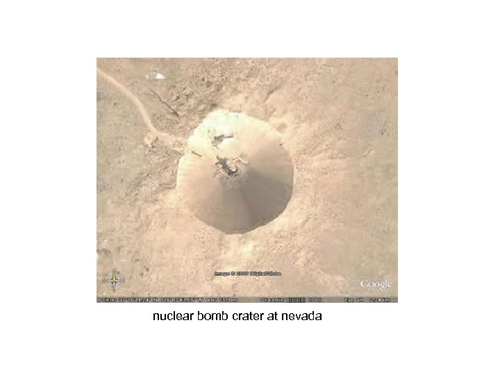 nuclear bomb crater at nevada 