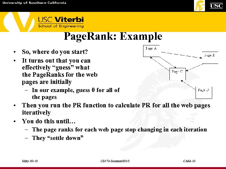 Page. Rank: Example • So, where do you start? • It turns out that