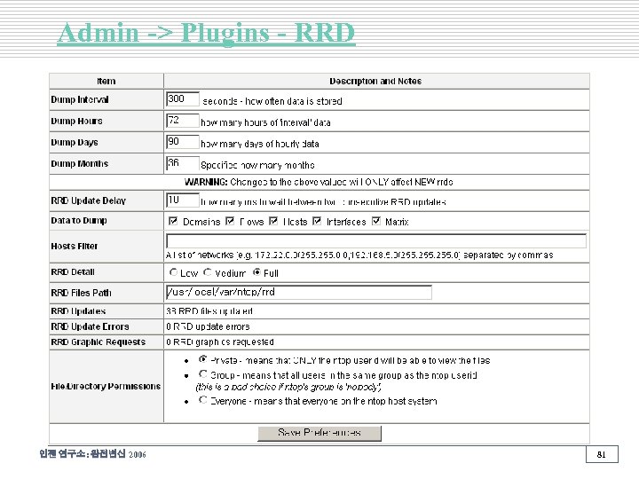 Admin -> Plugins - RRD 인젠 연구소: 완전변신 2006 81 