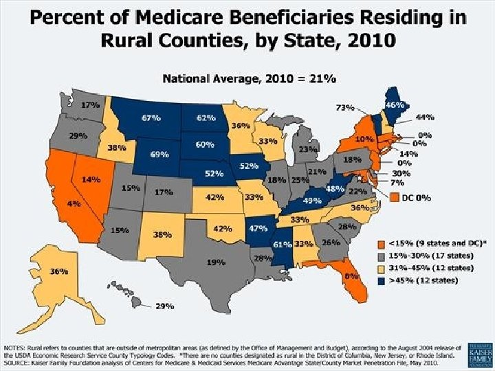  12 states have nearly half or more of the Medicare population living in