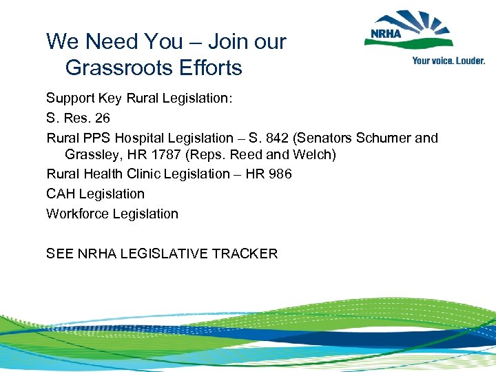 We Need You – Join our Grassroots Efforts Support Key Rural Legislation: S. Res.